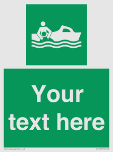 Custom sign safe condition Rescue boat